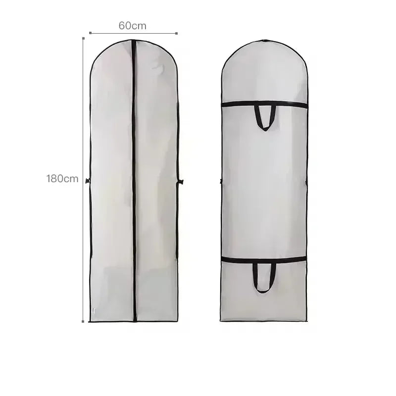 60x180cm Wedding Dress Cover Garment Bags for Dress Jacket Clothes Coat Dustproof Protector Cover Clothes Dust Cover Travel Bag