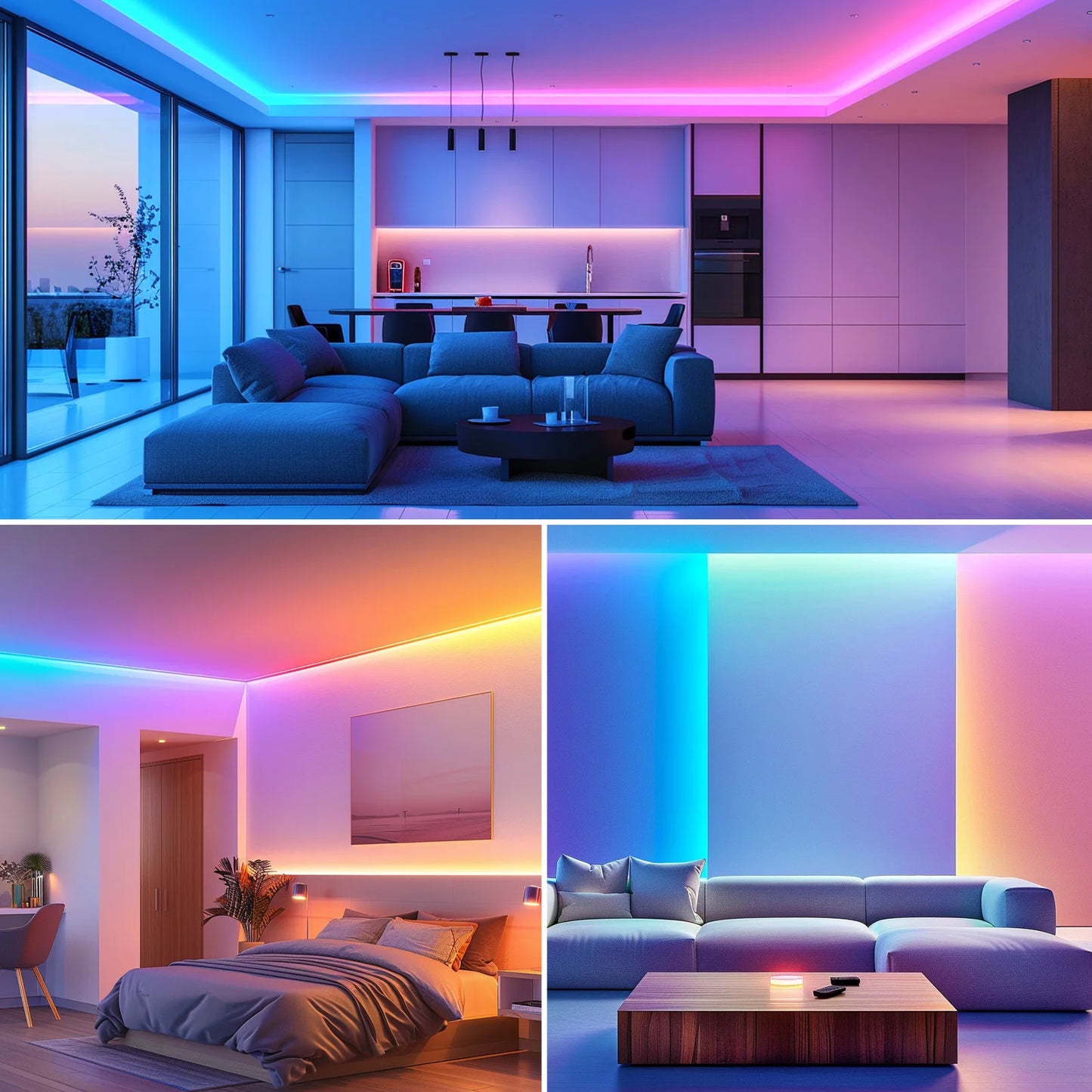 200ft RGB Smart LED Strip – Music Sync & Color-Changing Lights