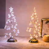 Battery-Powered LED Crystal Christmas Tree Table Lamp