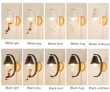 Modern Wood & Resin Wall Lamp – Nordic Home Decor