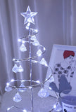 Battery-Powered LED Crystal Christmas Tree Table Lamp