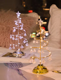 Battery-Powered LED Crystal Christmas Tree Table Lamp