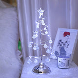 Battery-Powered LED Crystal Christmas Tree Table Lamp