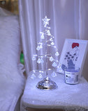 Battery-Powered LED Crystal Christmas Tree Table Lamp