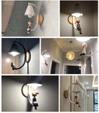 Modern Wood & Resin Wall Lamp – Nordic Home Decor