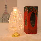 Battery-Powered LED Crystal Christmas Tree Table Lamp