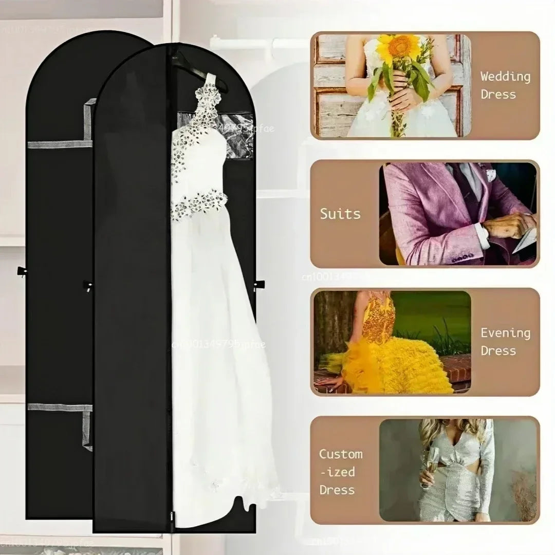 60x180cm Wedding Dress Cover Garment Bags for Dress Jacket Clothes Coat Dustproof Protector Cover Clothes Dust Cover Travel Bag