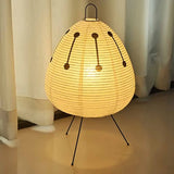 Japanese-Style Rice Paper Tripod Table Lamp