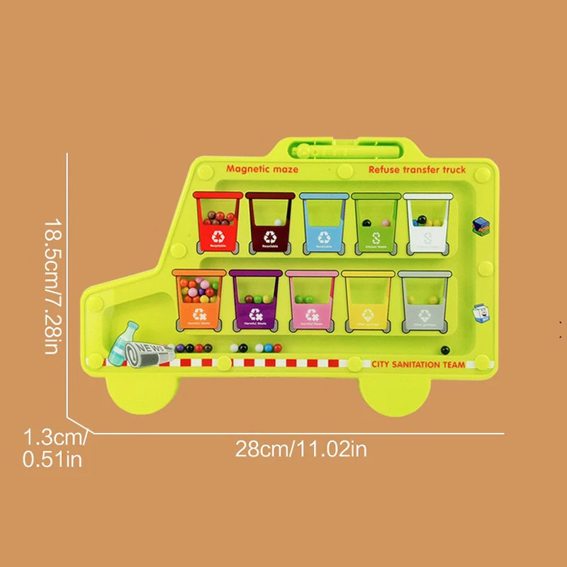 Magnetic beaded toys for children's intelligence and concentration training, magnetic toys for babies to improve their attention