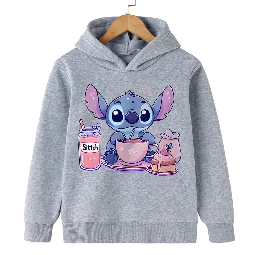 Cute and Kawaii Stitch Children's Clothes for Autumn and Winter Versatile and Fashionable Autumn Winter Sweaters for Boys  Girls