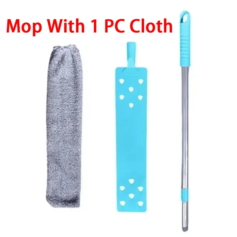 Long Handle Mop Telescopic Duster Cleaning Brush Bendable Head Extendable Pole Long Flat Flexible Duster For Home Cleaning Tool