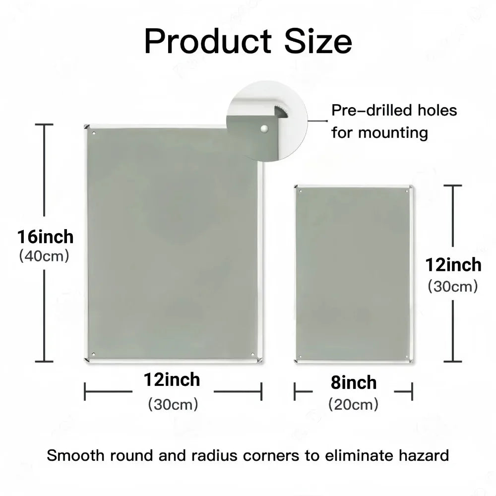 "Heavy Duty Aluminum Security Sign Surveillance Private Property No Trespassing' Warning Plaque for Warehouse