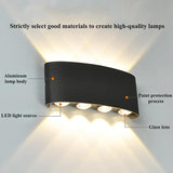 Modern White LED Up/Down Outdoor Wall Lamp