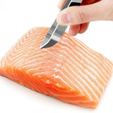 1pcs 430 Stainless Steel Fish Bone Tweezers – Clip remover tongs, kitchen tool.