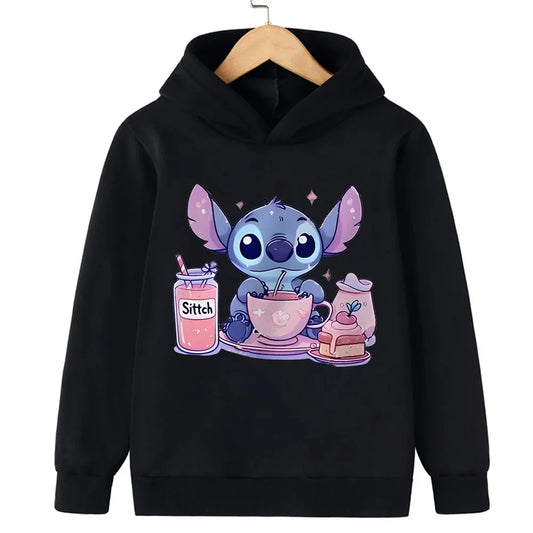 Cute and Kawaii Stitch Children's Clothes for Autumn and Winter Versatile and Fashionable Autumn Winter Sweaters for Boys  Girls