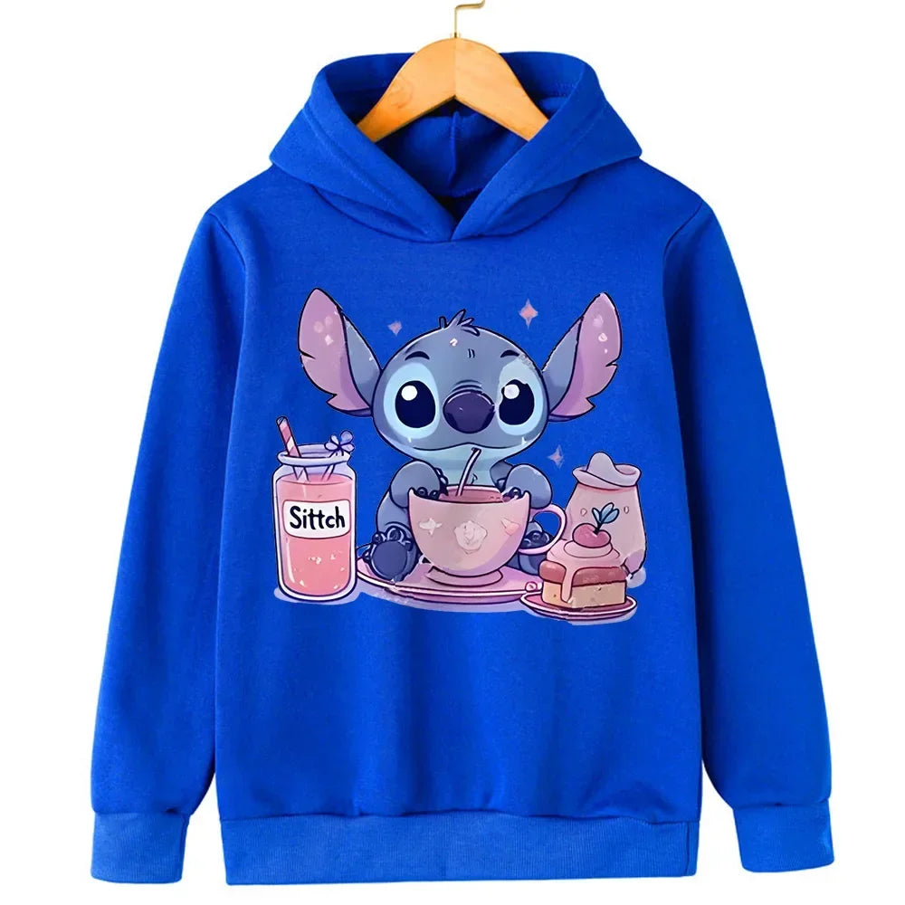 Cute and Kawaii Stitch Children's Clothes for Autumn and Winter Versatile and Fashionable Autumn Winter Sweaters for Boys  Girls