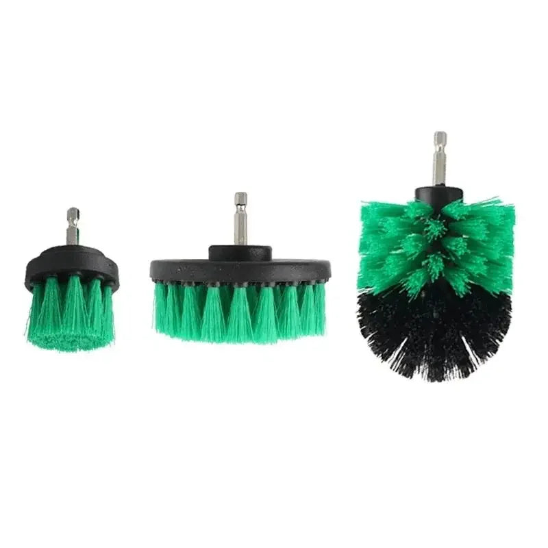 3pcs Drill Brush Attachment Set Power Scrubber Brush With Drill Scrub Brush For Cleaning Showers Tubs Bathroom Tile Grout Carpet