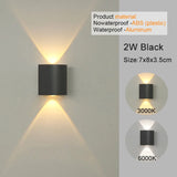 Modern White LED Up/Down Outdoor Wall Lamp