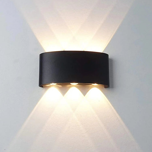 Modern White LED Up/Down Outdoor Wall Lamp