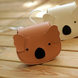 Kids Koala PU Leather Messenger Bag - Cute Cartoon Crossbody
