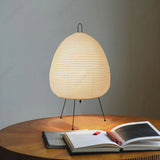 Japanese-Style Rice Paper Tripod Table Lamp