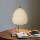 Japanese-Style Rice Paper Tripod Table Lamp