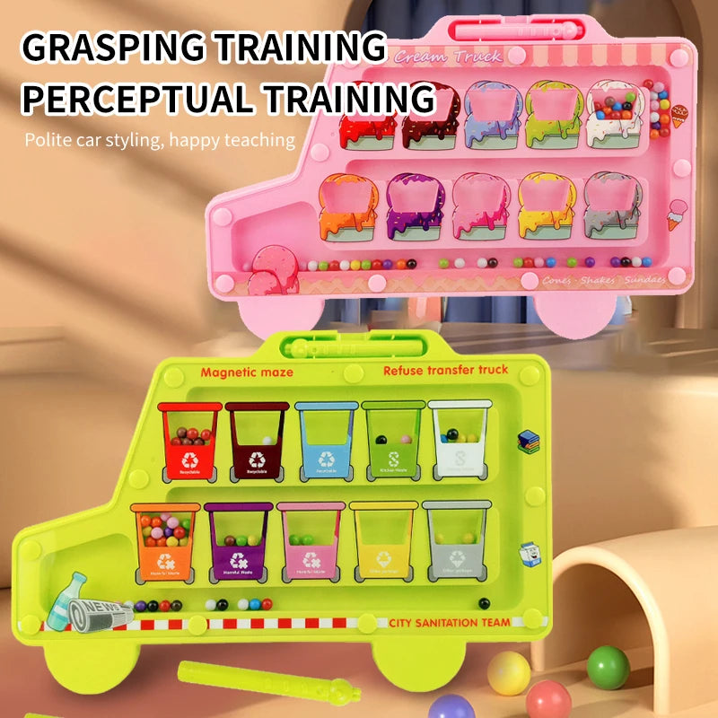 Magnetic beaded toys for children's intelligence and concentration training, magnetic toys for babies to improve their attention