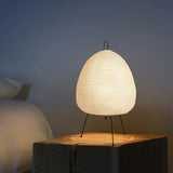 Japanese-Style Rice Paper Tripod Table Lamp
