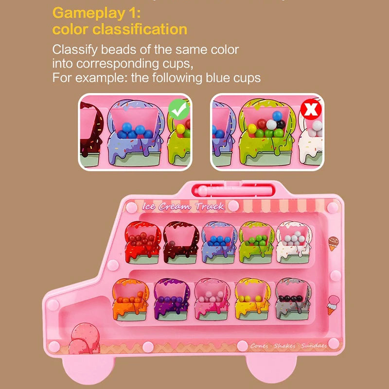 Magnetic beaded toys for children's intelligence and concentration training, magnetic toys for babies to improve their attention