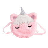 Kids Plush Unicorn Shoulder Bag – Cute Cartoon Handbag