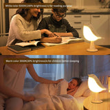 Modern Magpie LED Bedside Lamp – 3-Color Touch Control