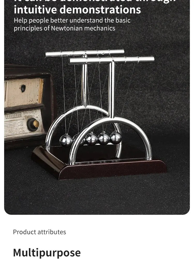 Newton's Cradle – Stress Relief Gift & Educational Science Toy