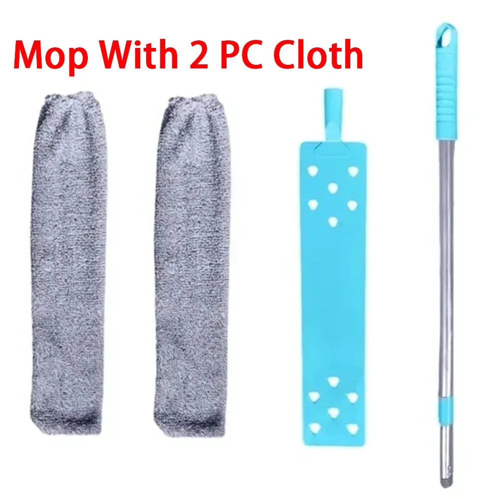 Long Handle Mop Telescopic Duster Cleaning Brush Bendable Head Extendable Pole Long Flat Flexible Duster For Home Cleaning Tool