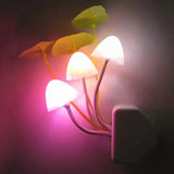 Colorful LED Mushroom Night Light with Light Sensor