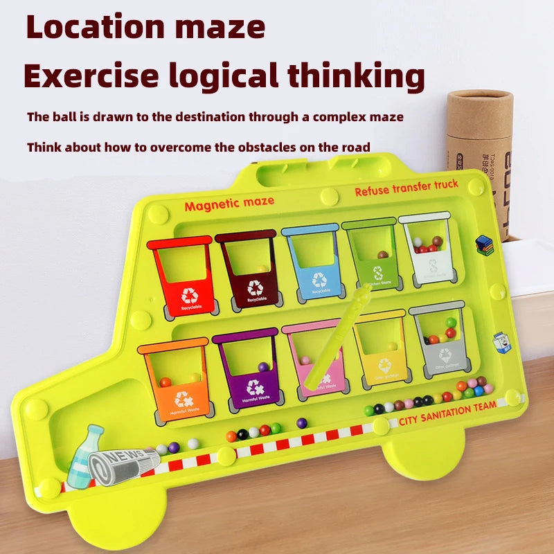 Magnetic beaded toys for children's intelligence and concentration training, magnetic toys for babies to improve their attention