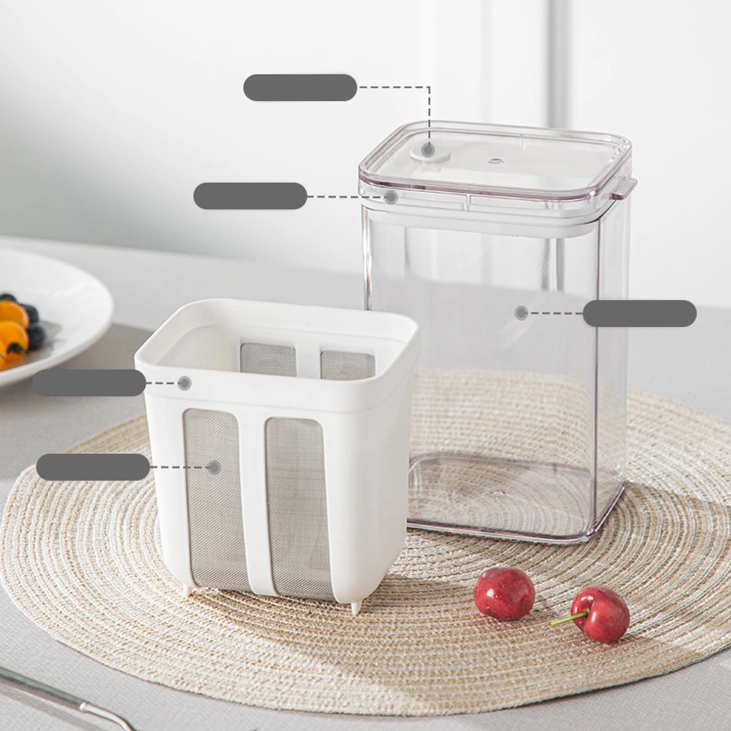 Yogurt Strainer Mesh Reusable Fine Mesh Strainer for Soy Milk Kitchen Juice Filter Separation Filter Mesh