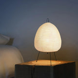 Japanese-Style Rice Paper Tripod Table Lamp