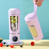 Portable 700ML Juice Blender with Steel Blades – 2-in-1 Smoothie Bottle