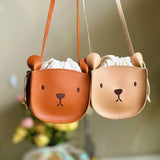 Kids Koala PU Leather Messenger Bag - Cute Cartoon Crossbody