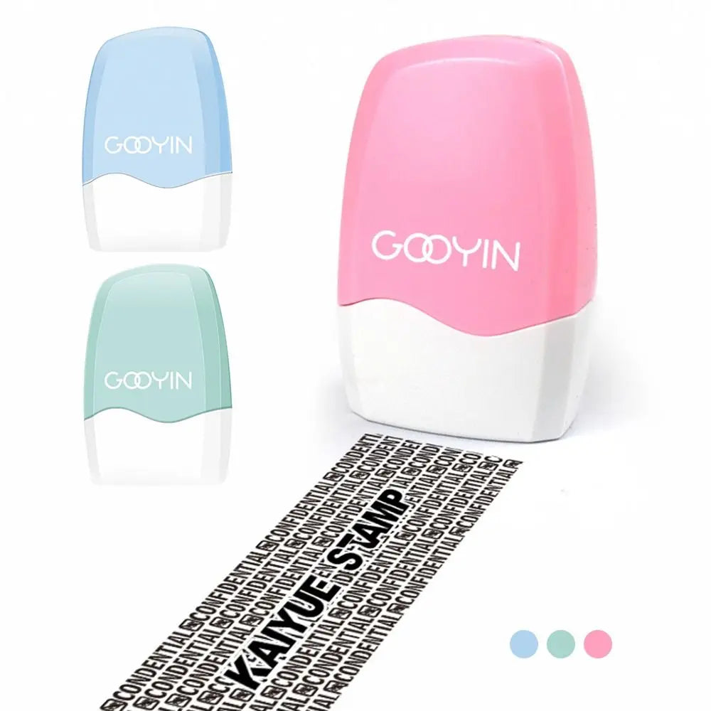 Confidential Stamp Code Eliminators Security Erase Roller Self-Inking To Hide Identity Information Data Guard Privacy Protection