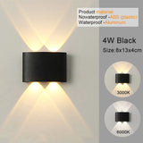 Modern White LED Up/Down Outdoor Wall Lamp
