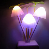 Colorful LED Mushroom Night Light with Light Sensor