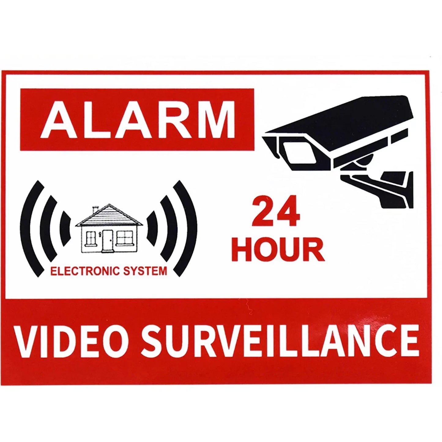 "Heavy Duty Aluminum Security Sign Surveillance Private Property No Trespassing' Warning Plaque for Warehouse