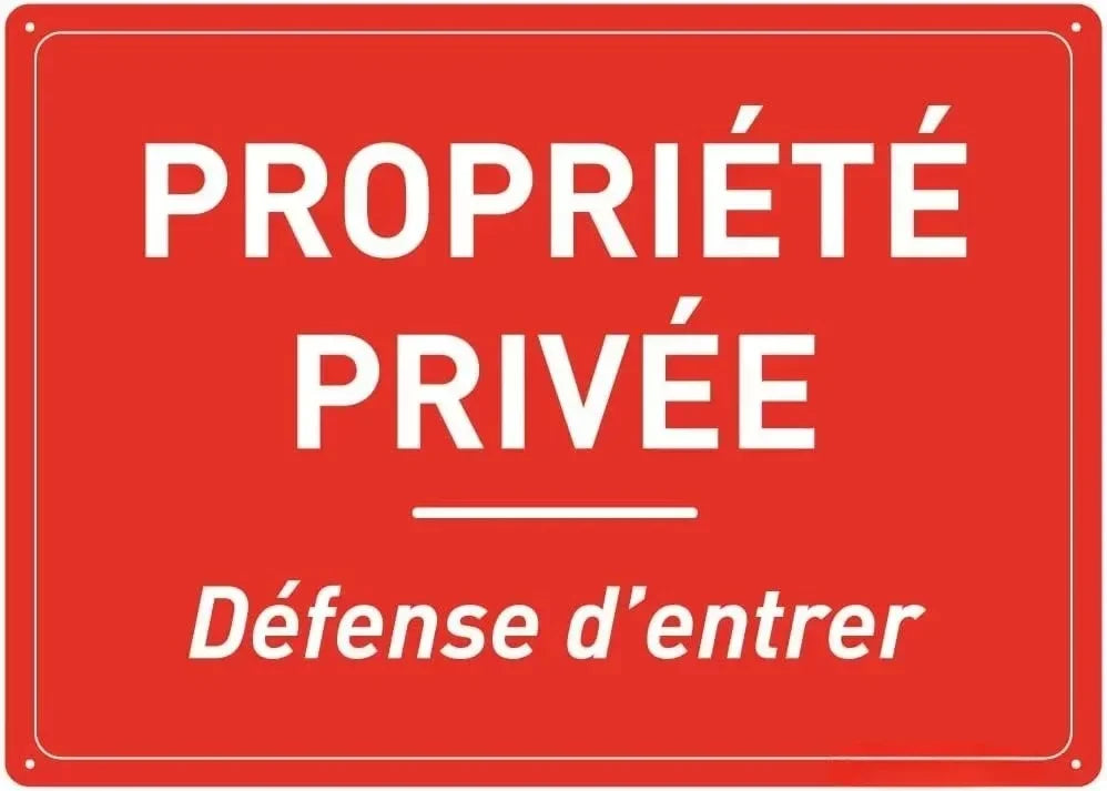 "Heavy Duty Aluminum Security Sign Surveillance Private Property No Trespassing' Warning Plaque for Warehouse