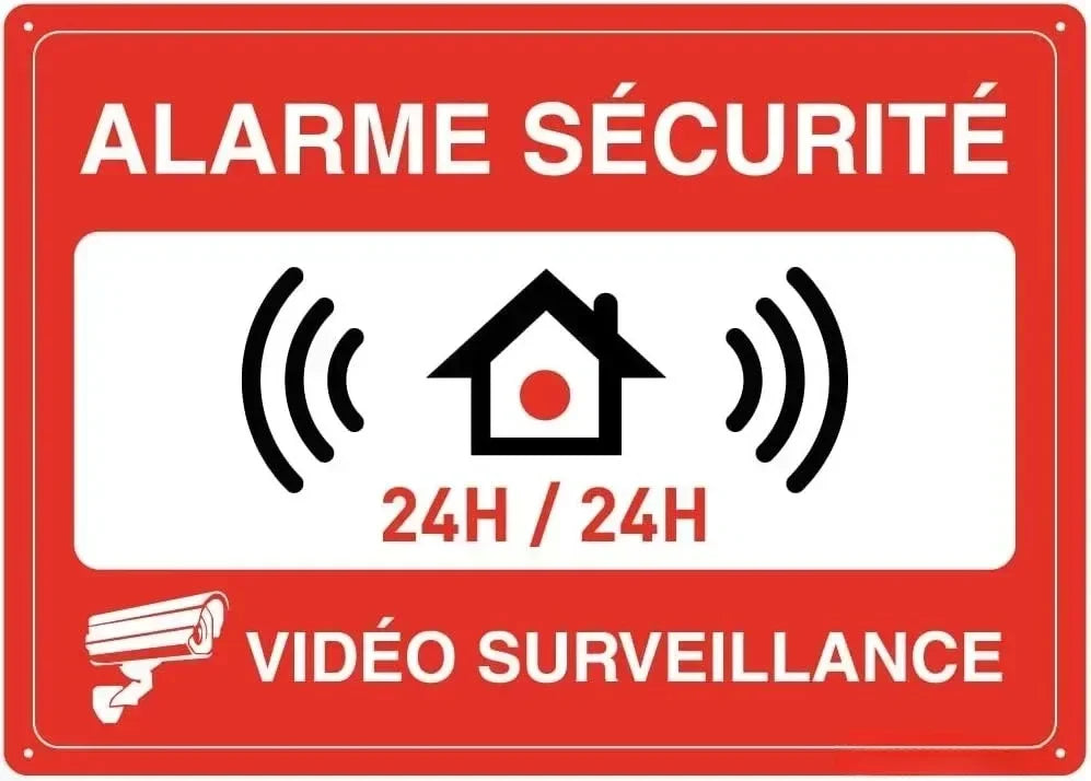 "Heavy Duty Aluminum Security Sign Surveillance Private Property No Trespassing' Warning Plaque for Warehouse