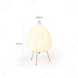 Japanese-Style Rice Paper Tripod Table Lamp