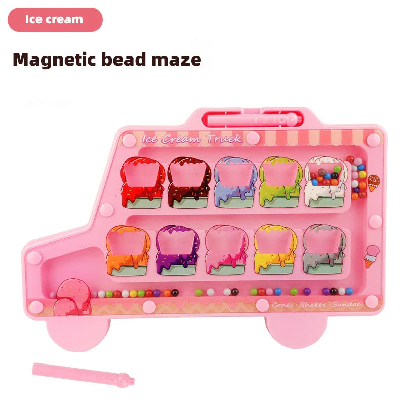 Magnetic beaded toys for children's intelligence and concentration training, magnetic toys for babies to improve their attention