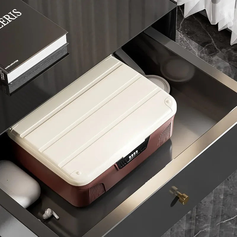 Four Digit Password Lock Safe Box Passport Portable Medicine Organizer Case Household Cash Jewelry Privacy Security Storage Box