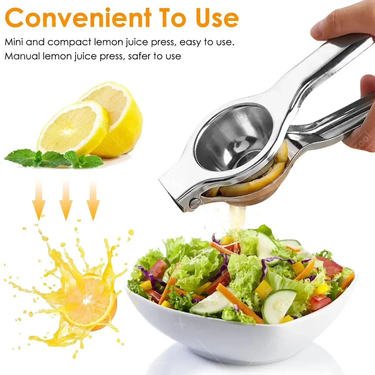 Stainless Steel Manual Lemon Squeezer Citrus Juicer Hand Pressed Lemon Orange Fruit Juicer Easy  to Clean Kitchen Accessories