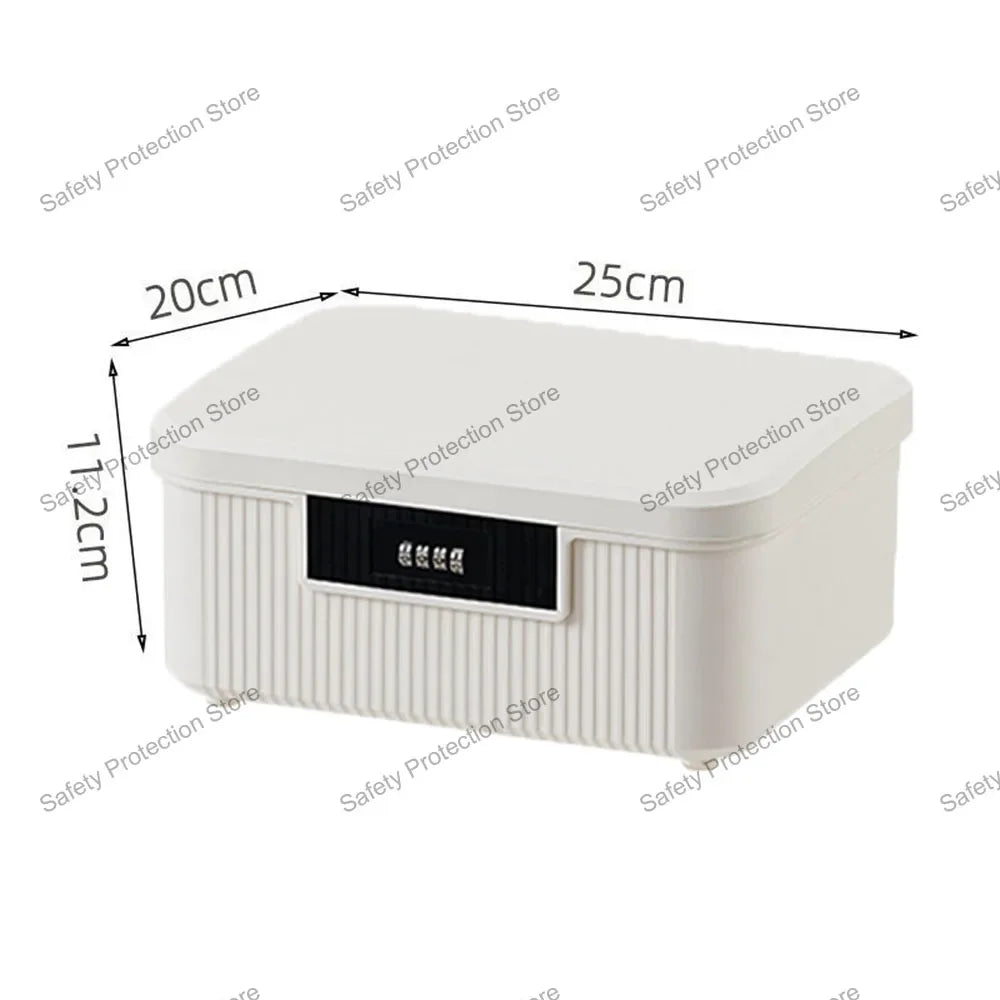 Four Digit Password Lock Safe Box Cash Jewelry Privacy Security Storage Box Household Car Passport Medicine Snack Organizer Case